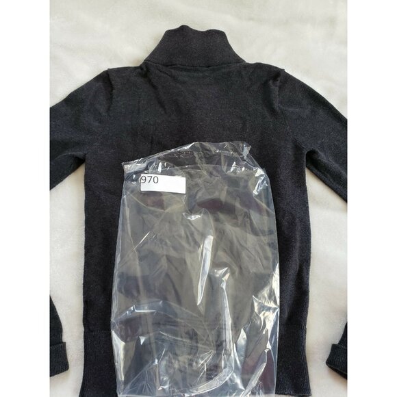 Hurley VTG Jacket Women Size XS Dark Gray Long Sleeve Mock Neck Logo Full Zip - Picture 11 of 11